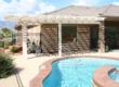 Custom lattice awning in St. George