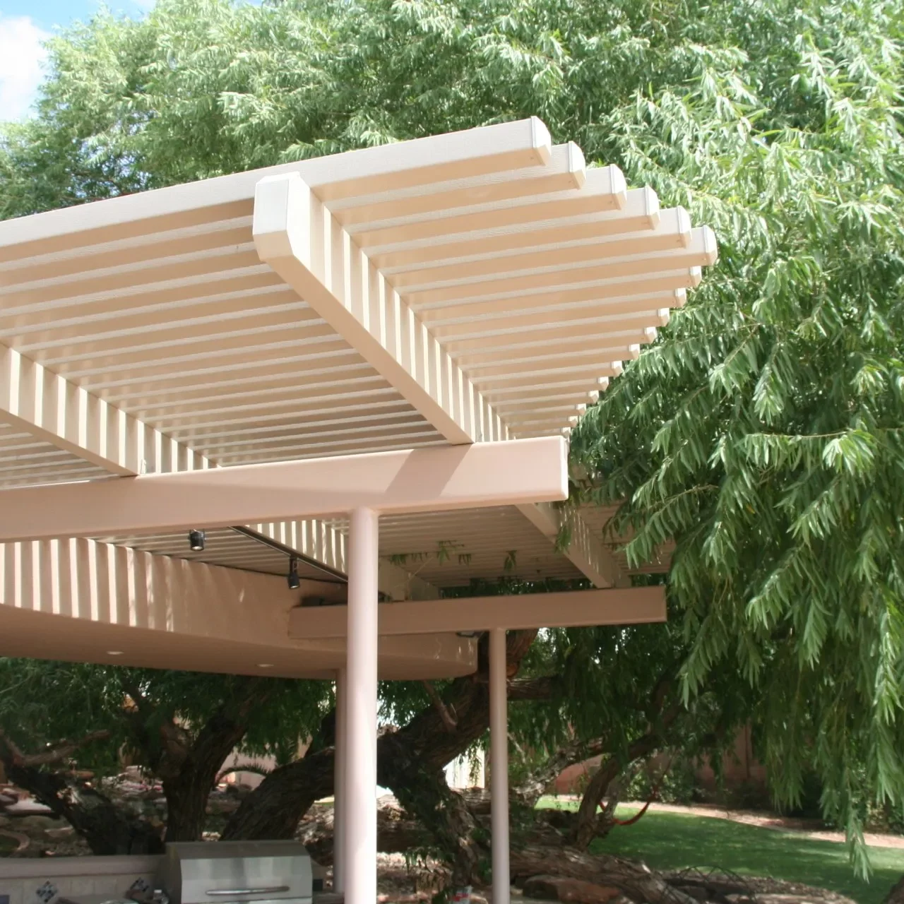 Custom lattice awning