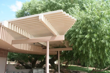 Custom lattice awning