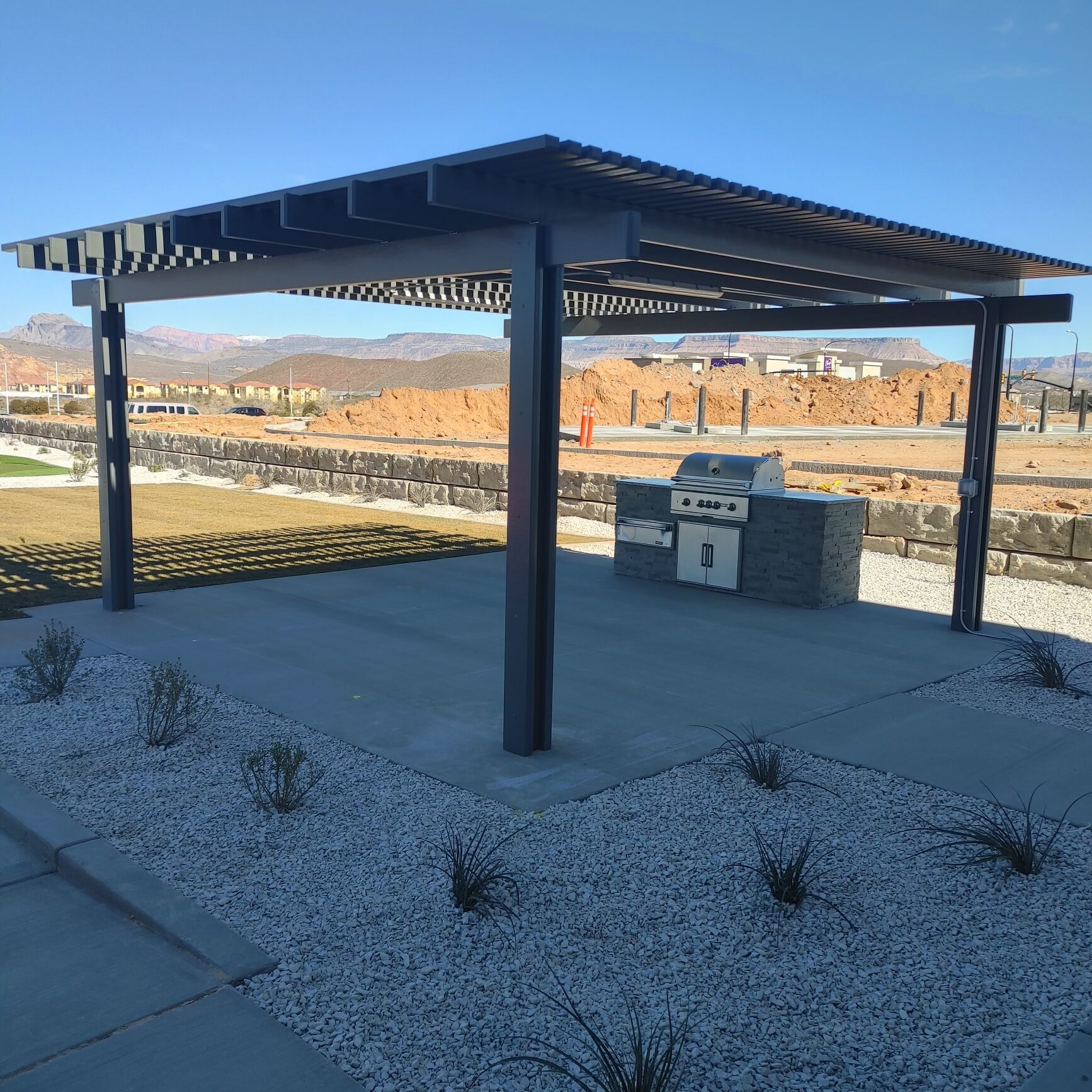 custom Patio cover with Aluminum Awning