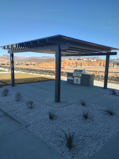 custom Patio cover with Aluminum Awning