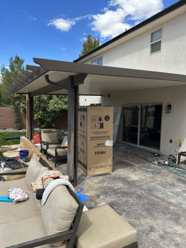 Custom aluminum patio cover in St. George, UT