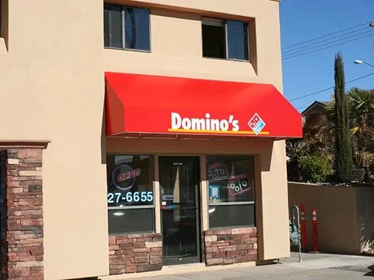 Custom business awning