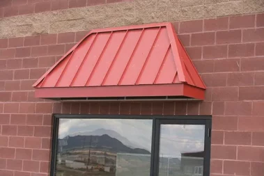 Custom steel awning