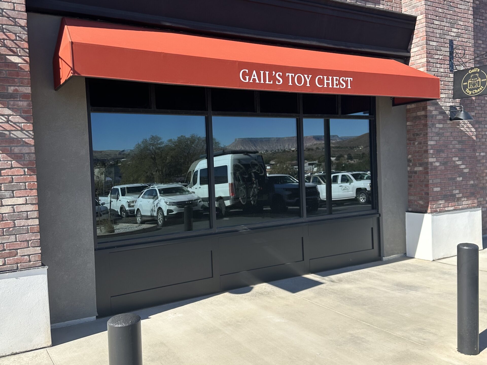 Fabric commercial awning