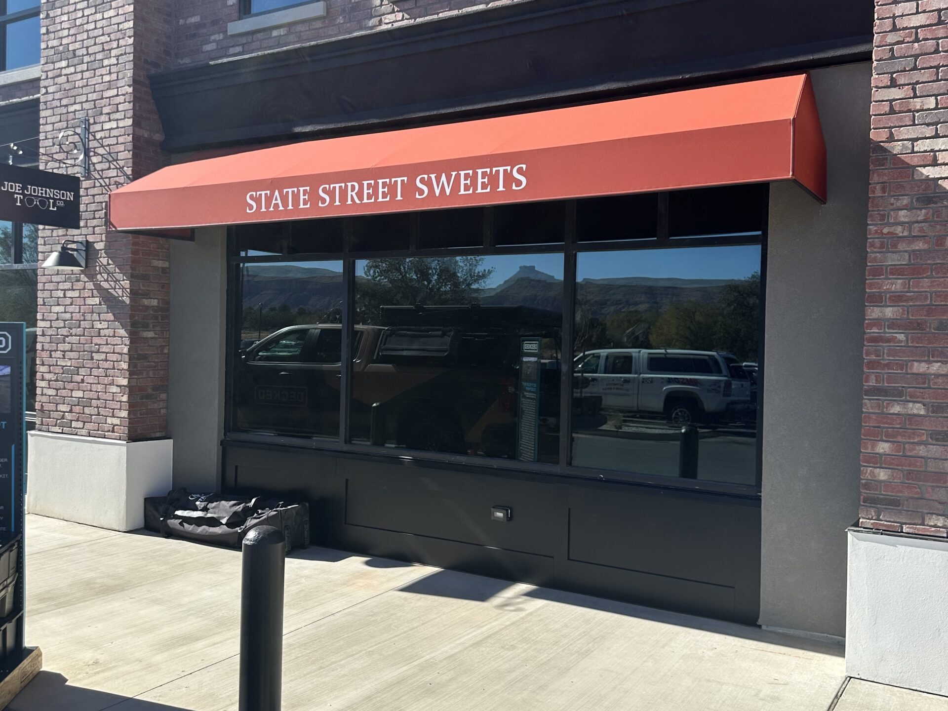 Fabric commercial awning