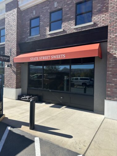 Fabric commercial awning