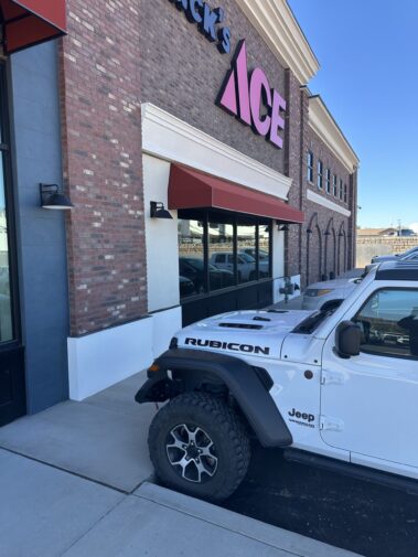 Fabric commercial awning