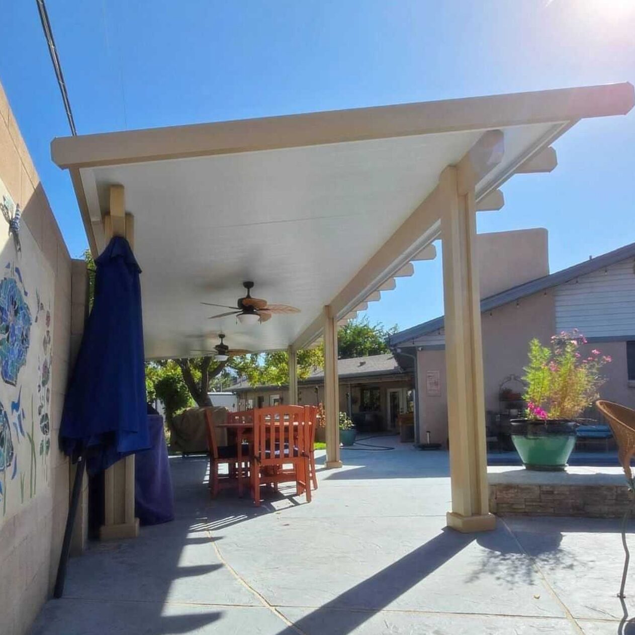 Light aluminum awning